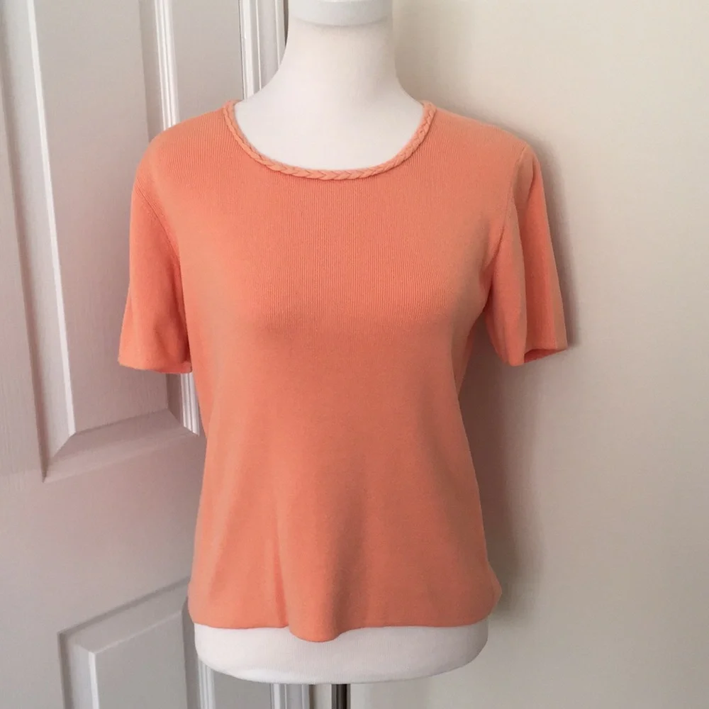 Vintage Sag Harbor Textured Blazer & Shell Set - Coral Size 10